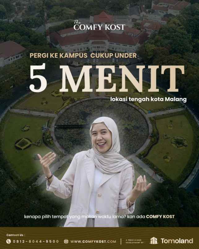 dijual kost jl simpang kyai h yusuf no