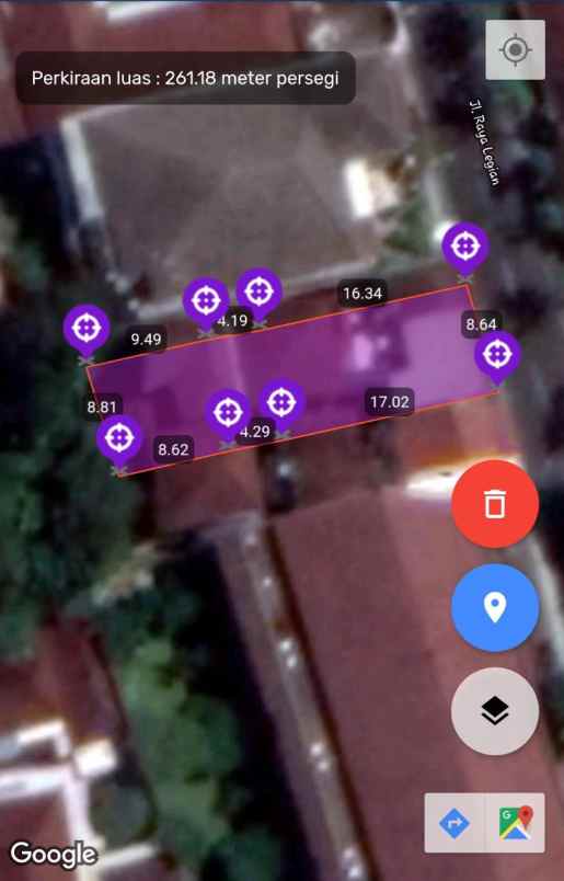 dijual ruko gudang kantor jalan legian kuta badung bali