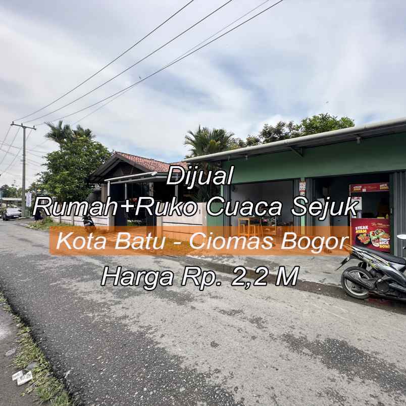dijual ruko gudang kantor kelurahan kota batu kec