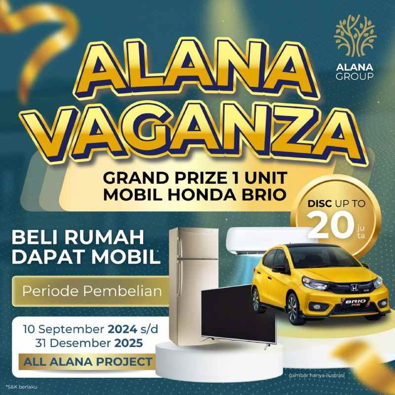 dijual rumah alana gunungsari indah