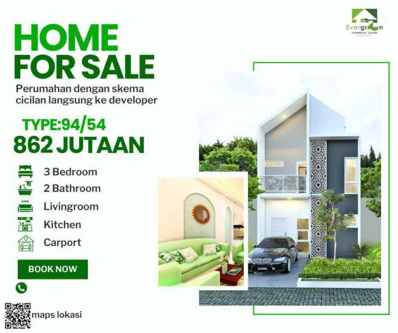 dijual rumah cileungsi bogor jawa barat