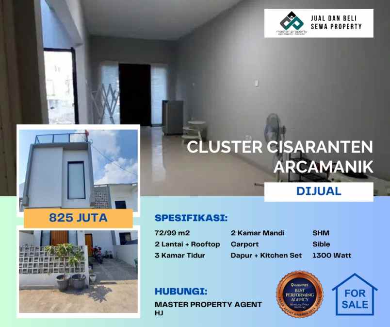 dijual rumah cluster cisaranten