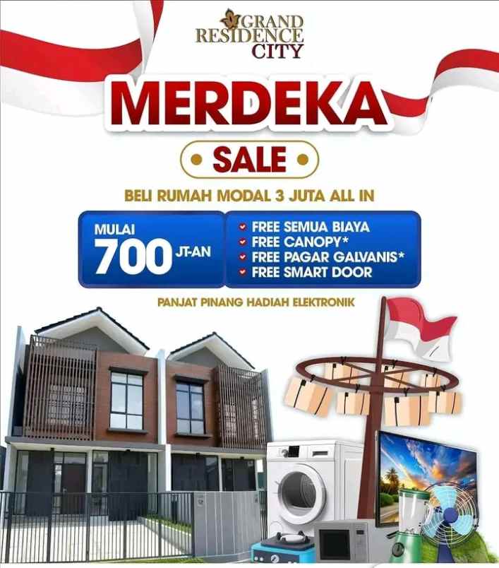 dijual rumah cluster tanpa dp di setu bekasi