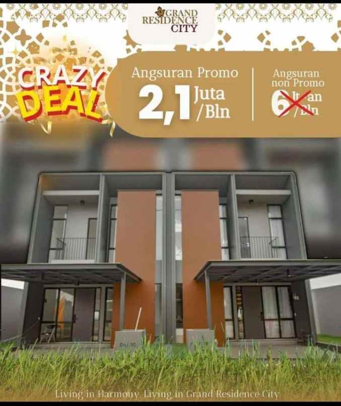 dijual rumah cluster tanpa dp di setu bekasi