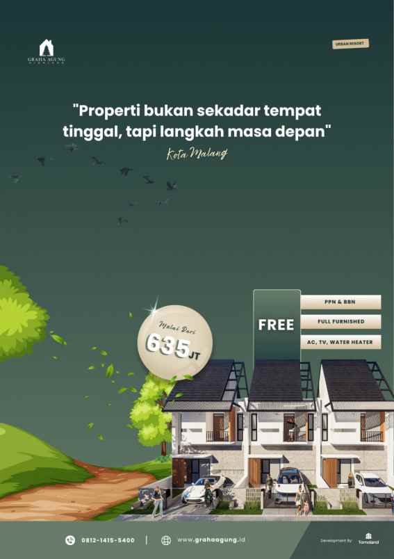 dijual rumah dekat stasiun malang kota