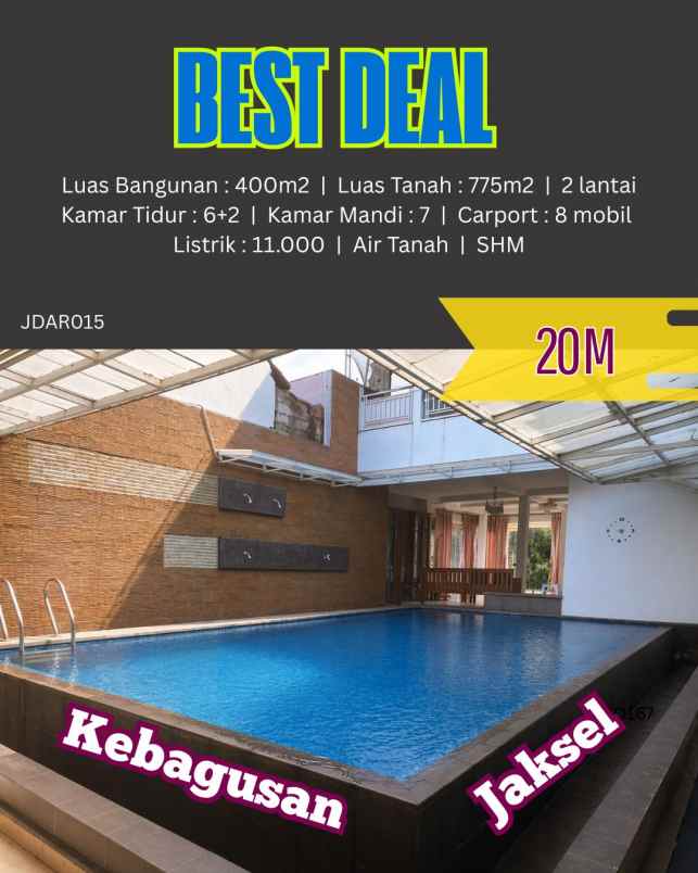 dijual rumah di kebagusan pasar minggu jakarta selatan