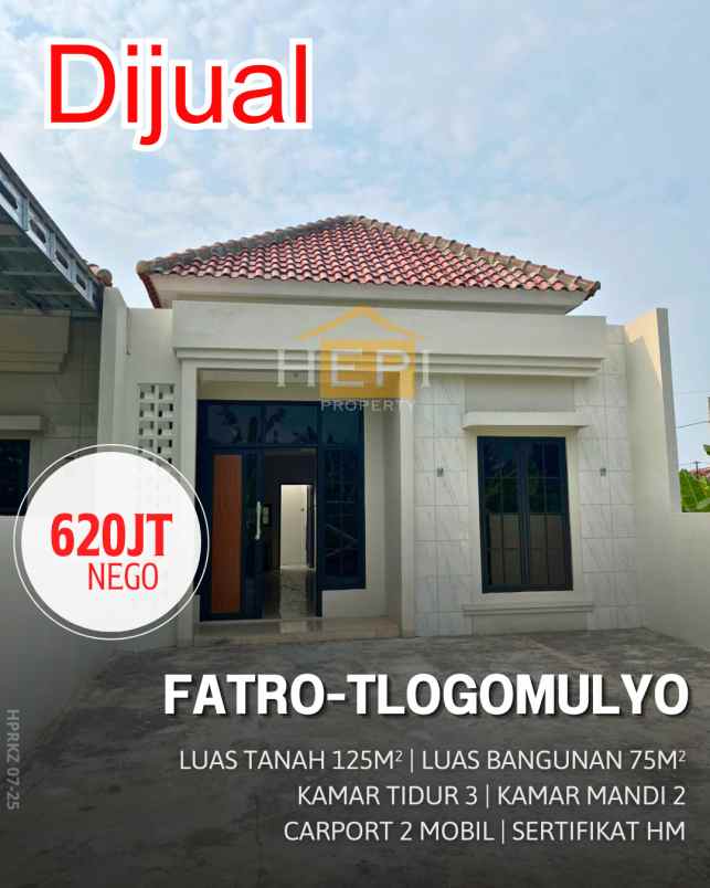 dijual rumah fatro residence tlogomulyo