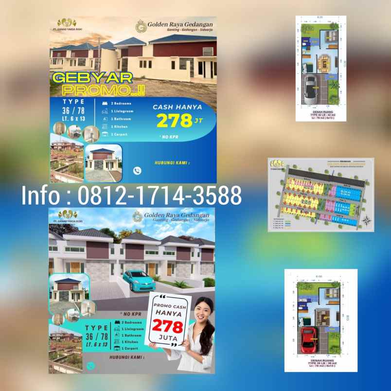 dijual rumah ganting gedangan