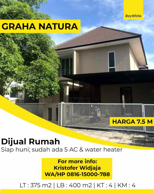 dijual rumah graha natura