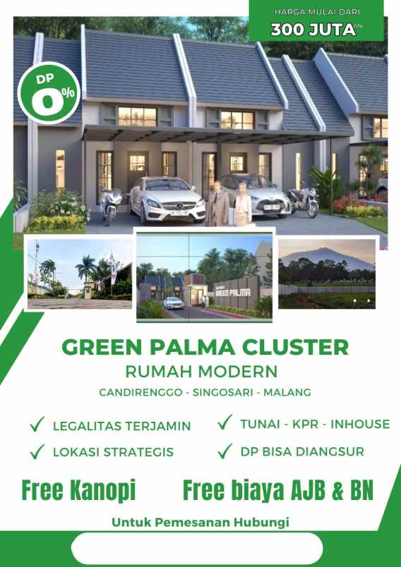 dijual rumah green village dan cluster