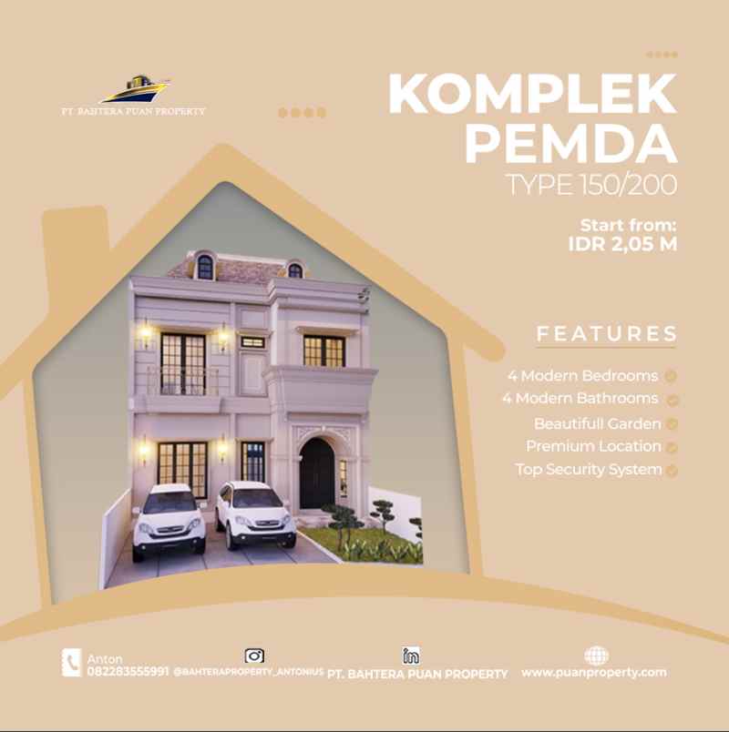 dijual rumah jalan cemara kuanda dekat