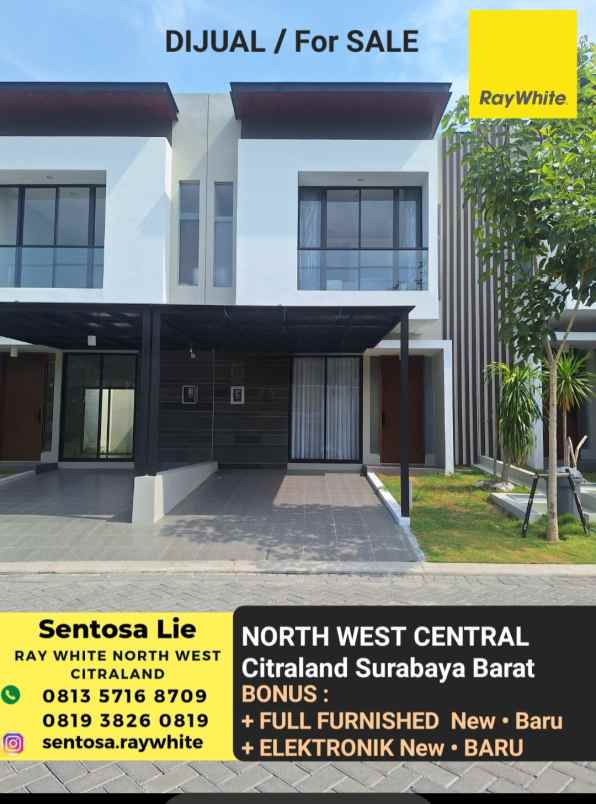 dijual rumah jalan north west central