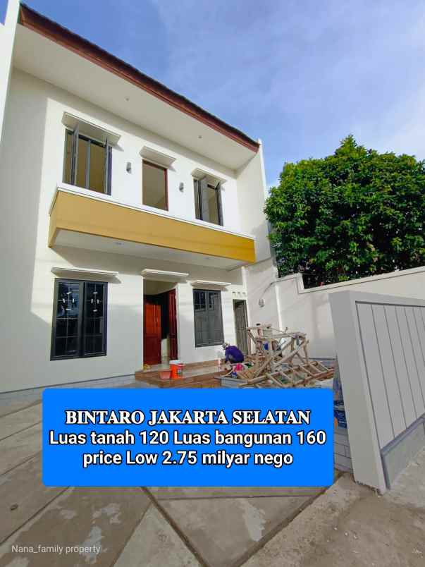 dijual rumah jalan raya bintaro