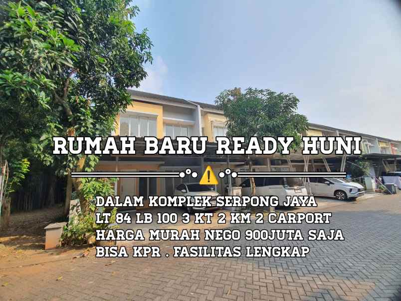 dijual rumah jalan raya serpong