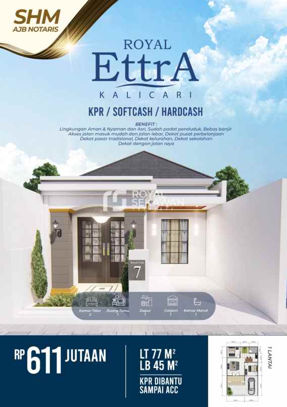 dijual rumah jl kalicari