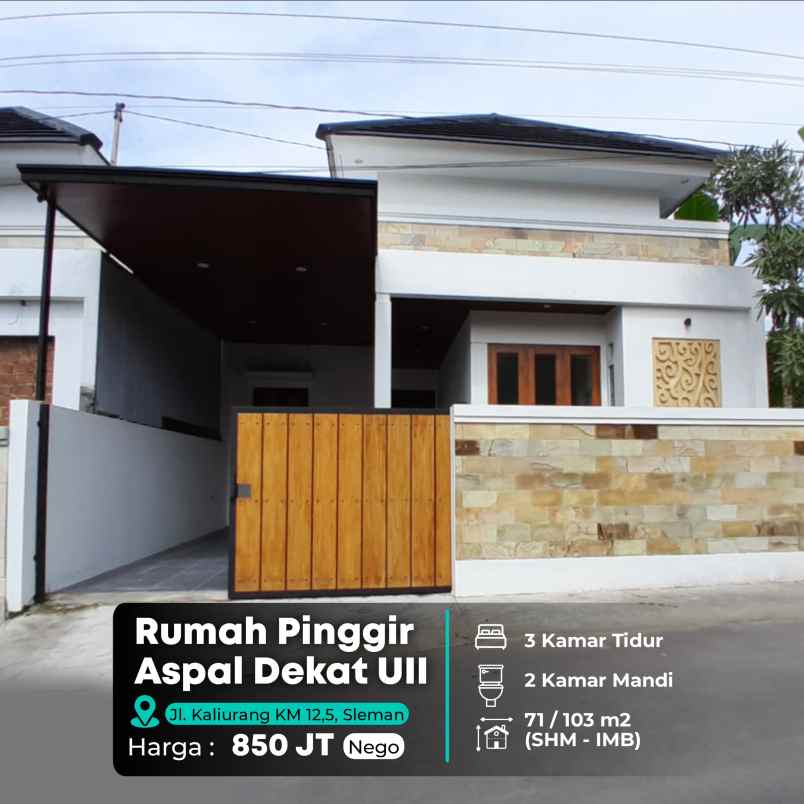 dijual rumah jl kaliurang km 12 5