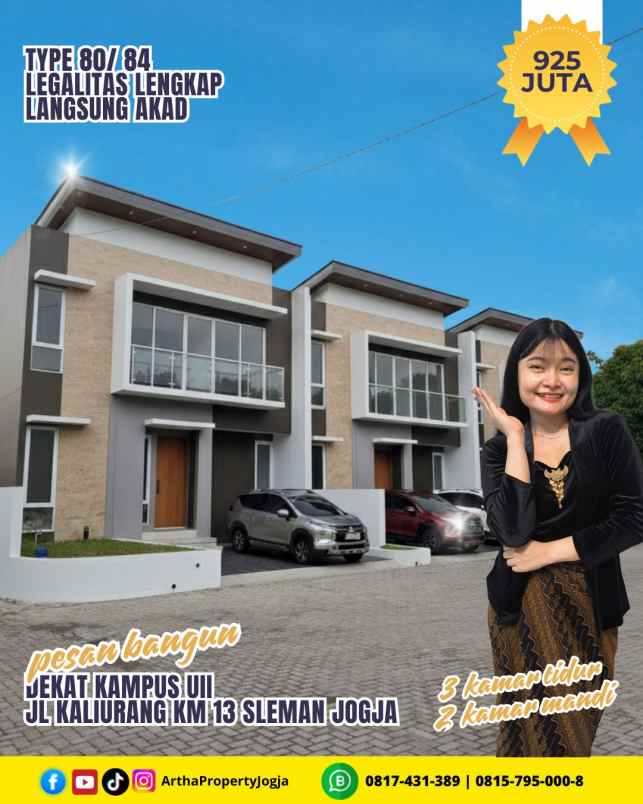 dijual rumah jl kaliurang wonosalam