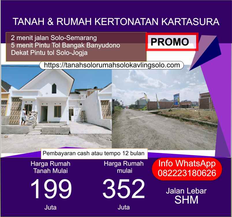 dijual rumah kertonatan kartasura