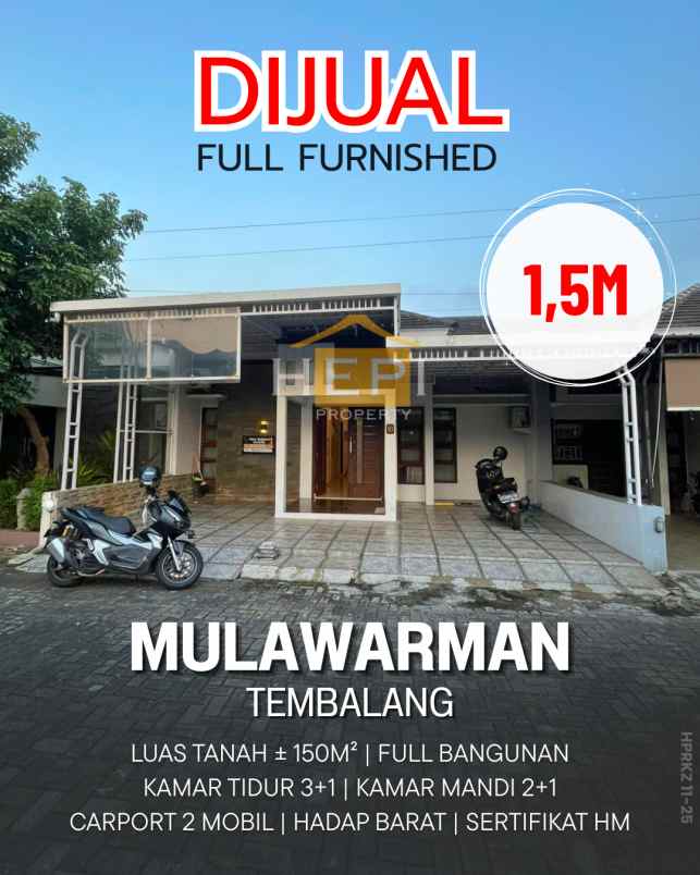 dijual rumah mulawarman tembalang semarang