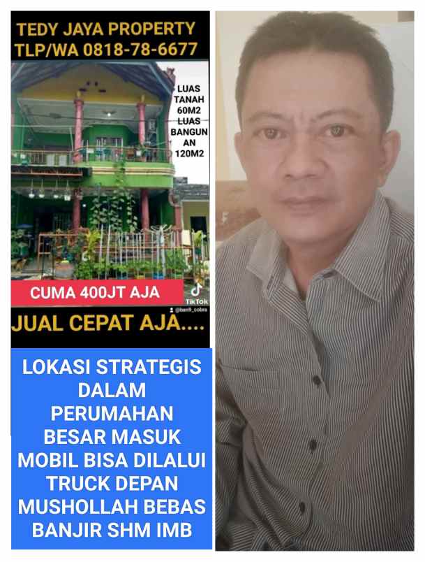 dijual rumah perumahan inkopad blok q