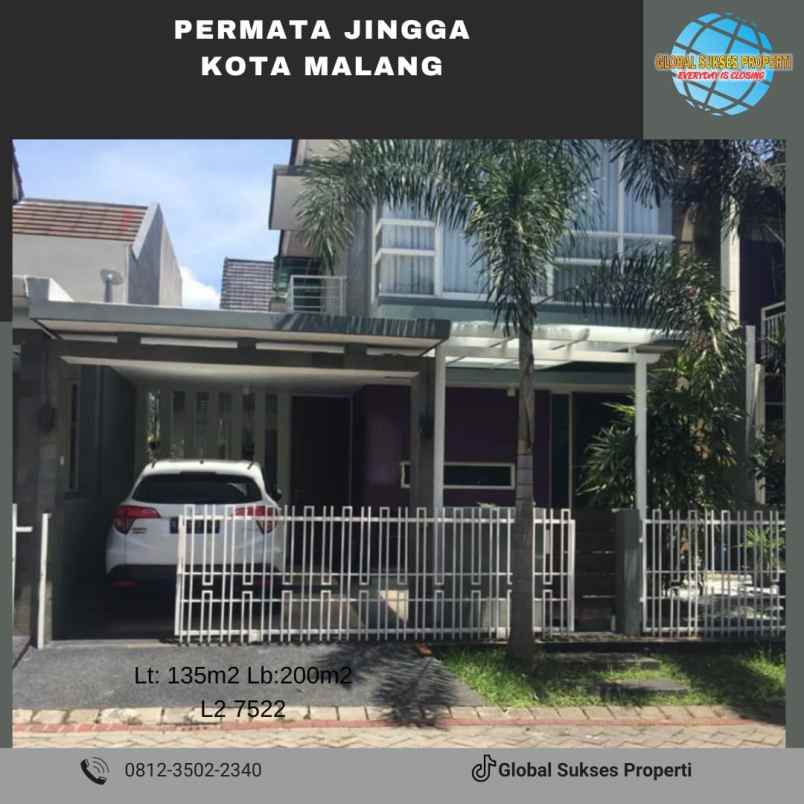 dijual rumah perumahan permata jingga