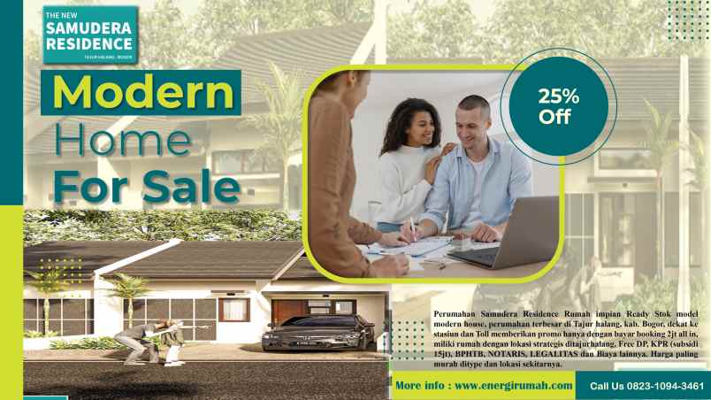 dijual rumah perumahan samudera