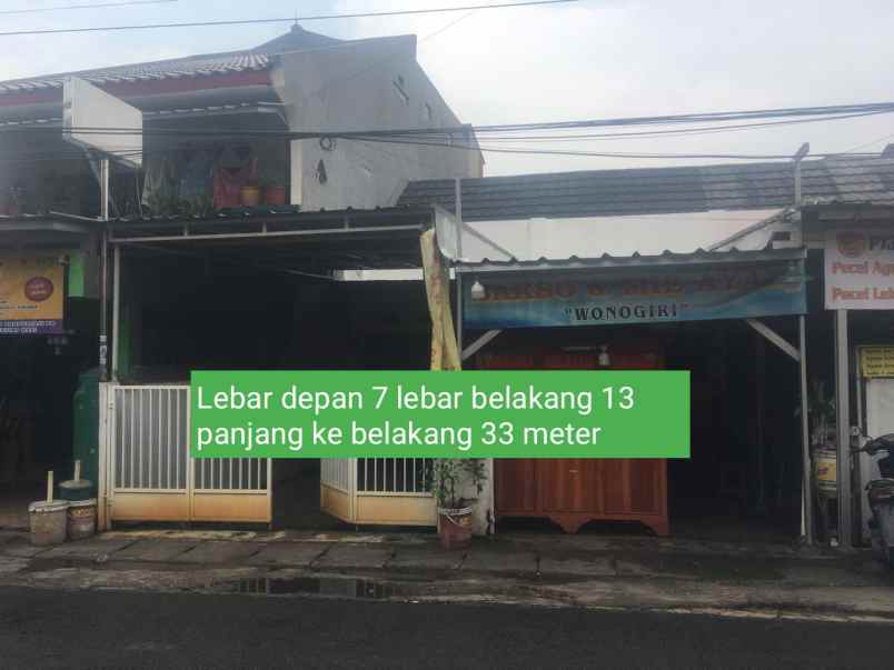 dijual rumah pisangan baru matraman