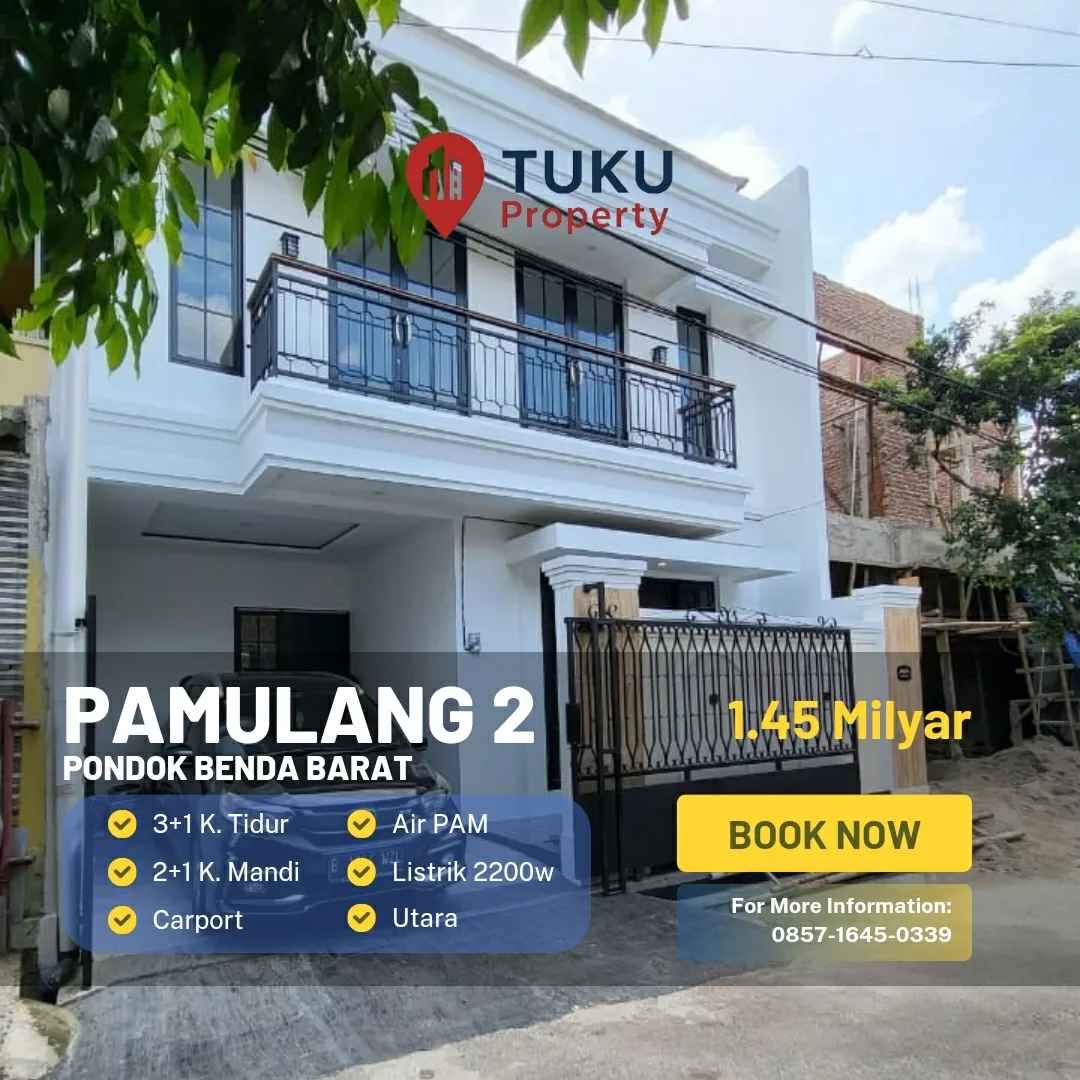 dijual rumah pondok benda barat