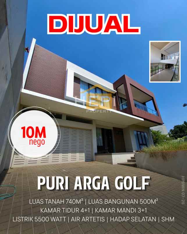 dijual rumah puri arga golf