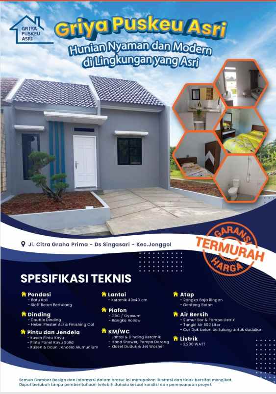 dijual rumah ready stock siap huni