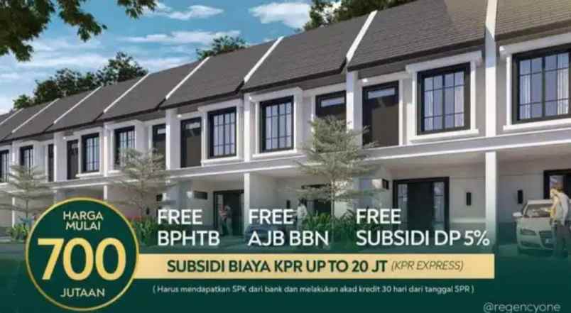 dijual rumah regency one eastpoint
