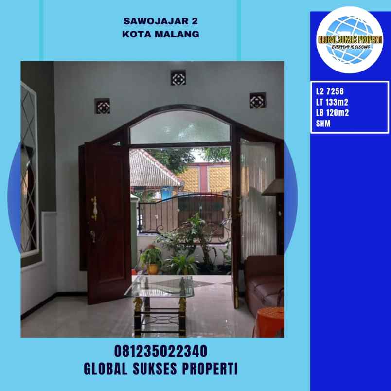 dijual rumah sawojajar 2