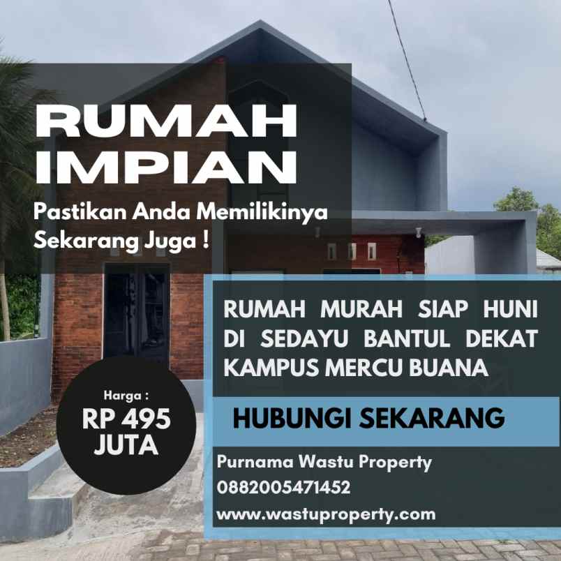 dijual rumah sedayu bantul yogyakarta