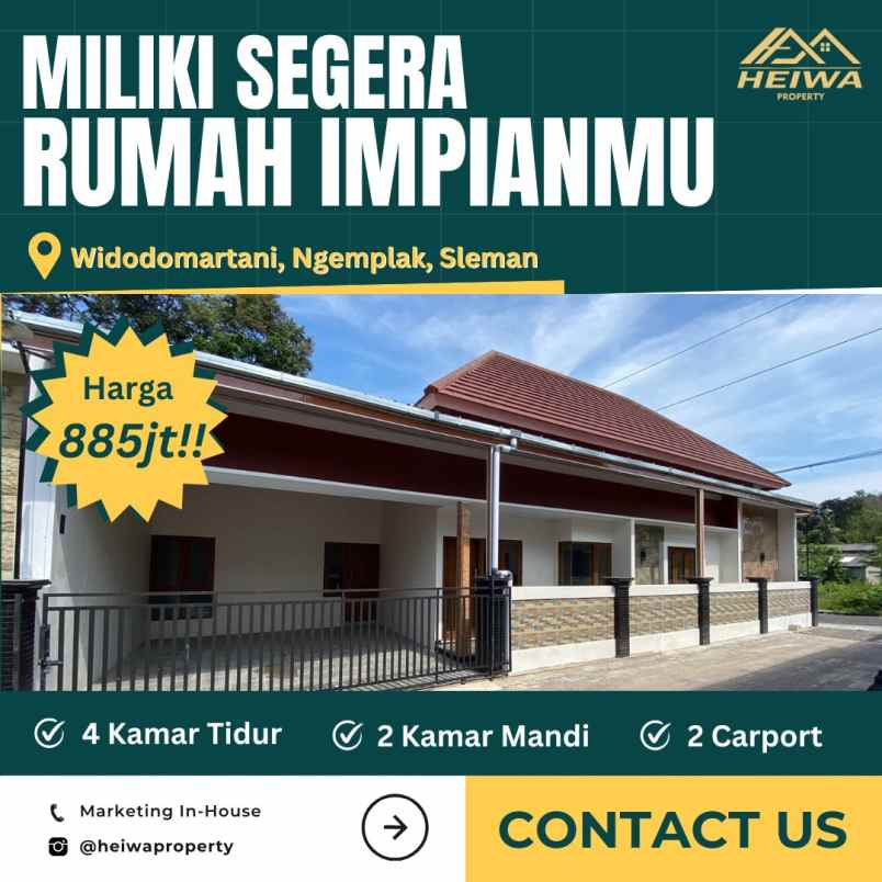 dijual rumah widodomartani ngemplak sleman