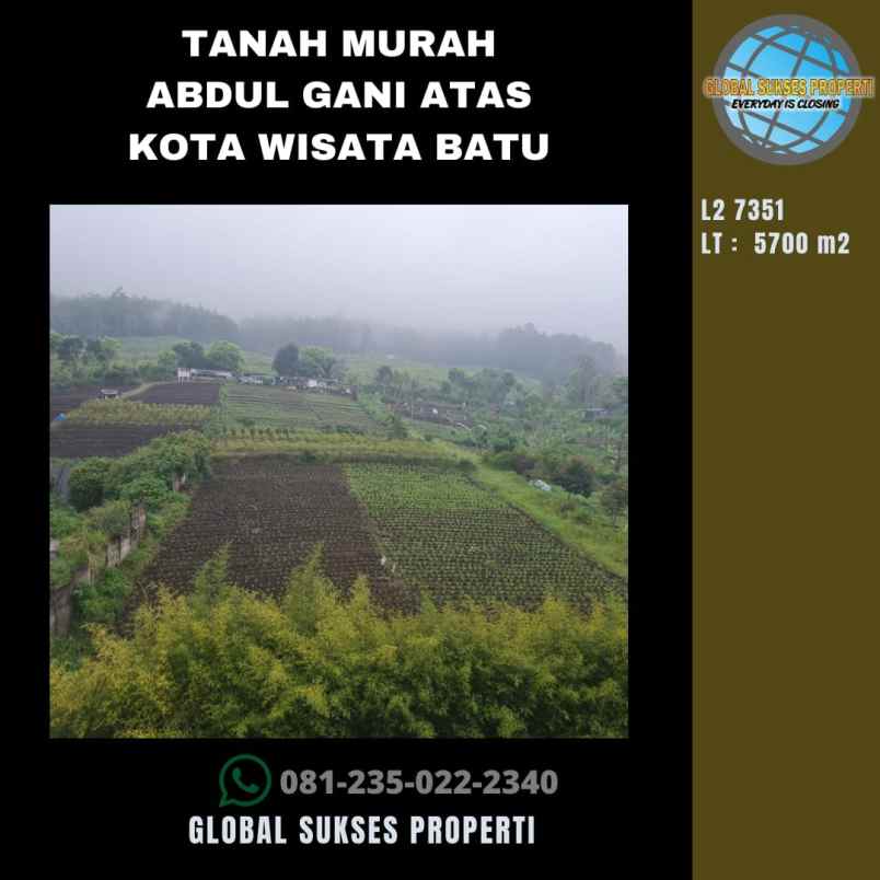 dijual tanah abdul gani atas