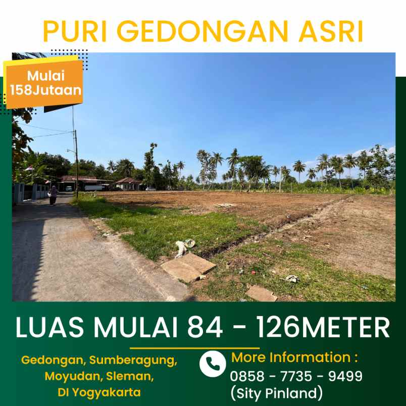 dijual tanah gedongan sumberagung