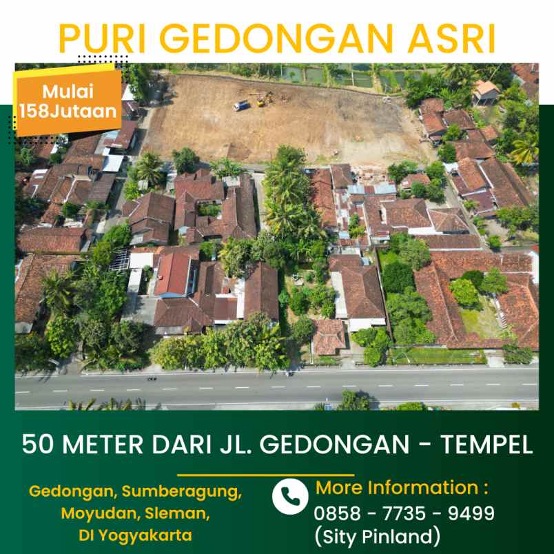 dijual tanah gedongan sumberagung