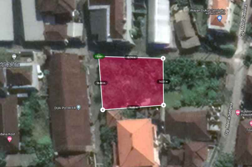 dijual tanah jalan kerobokan kuta