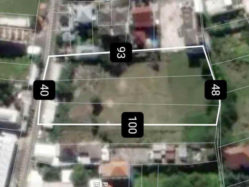 dijual tanah jl pantai batu mejan