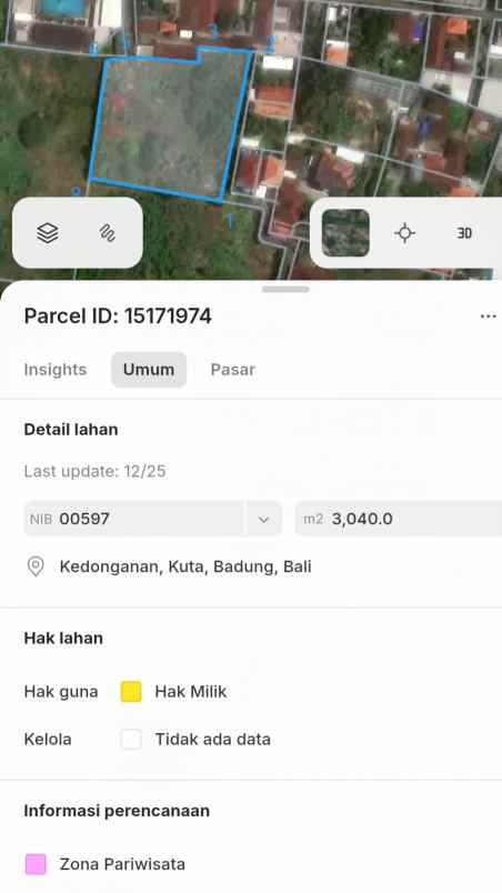dijual tanah kelan