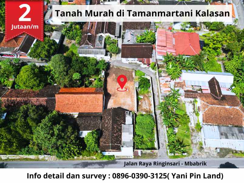 dijual tanah lokasi strategis di tamanmartani kalasan