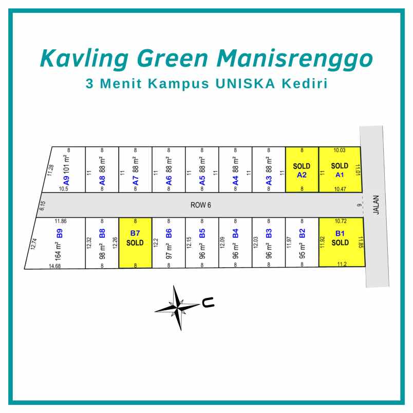 dijual tanah manisrenggo kota kediri