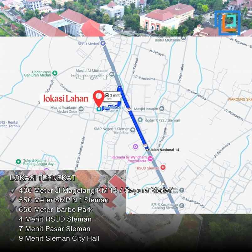 dijual tanah medari gede barat ibarbo