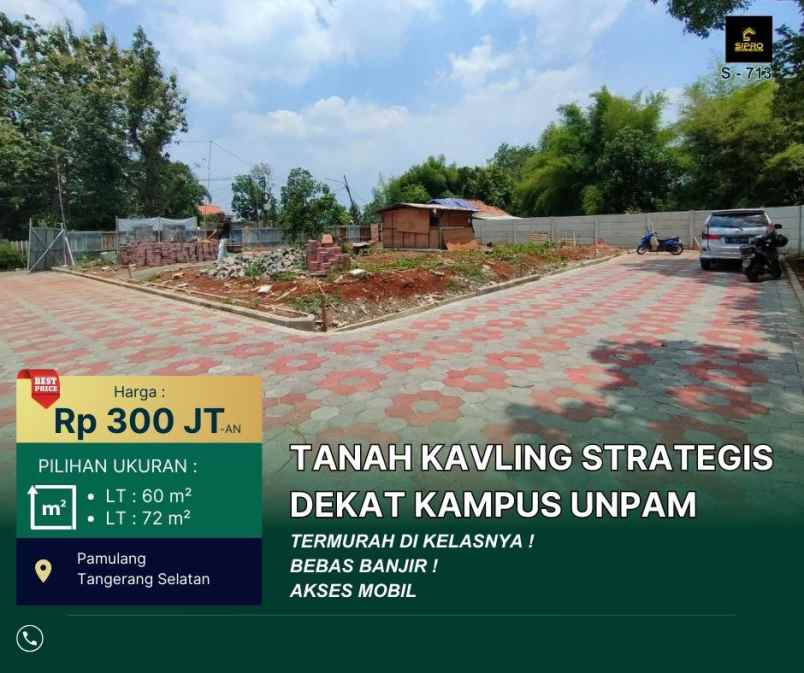 dijual tanah pamulang tangerang selatan