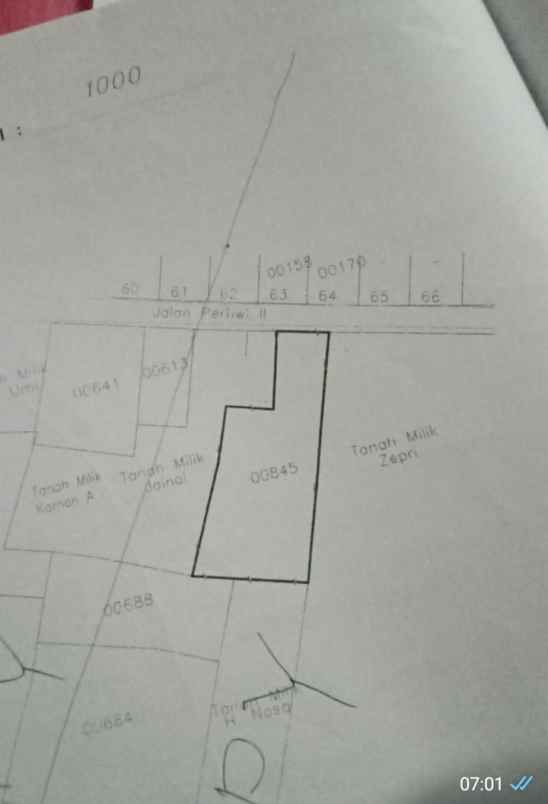 dijual tanah perumahan bappenas