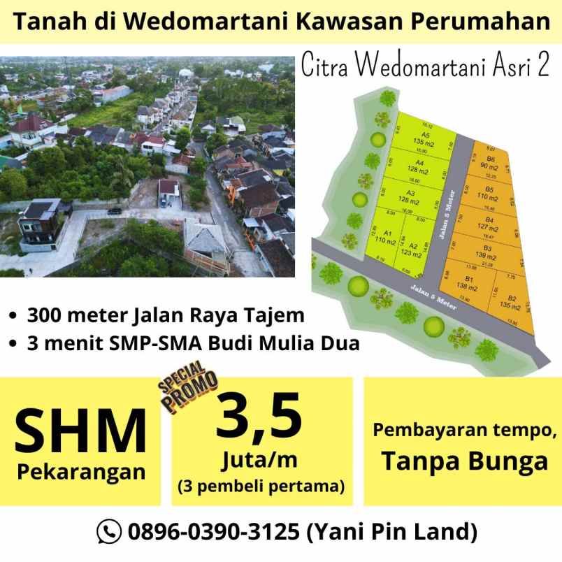 dijual tanah pucanganom wedomartani