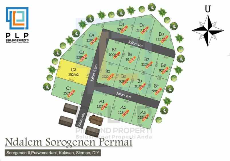 dijual tanah sorogenen purwomartani