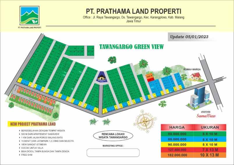 dijual tanah tawangargo green view