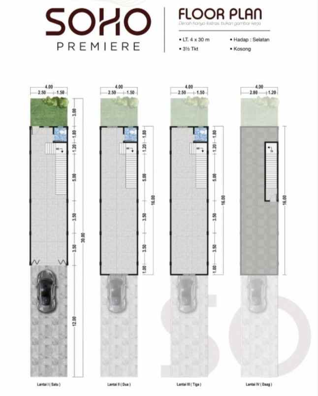 dijual villa jalan bilal ujung