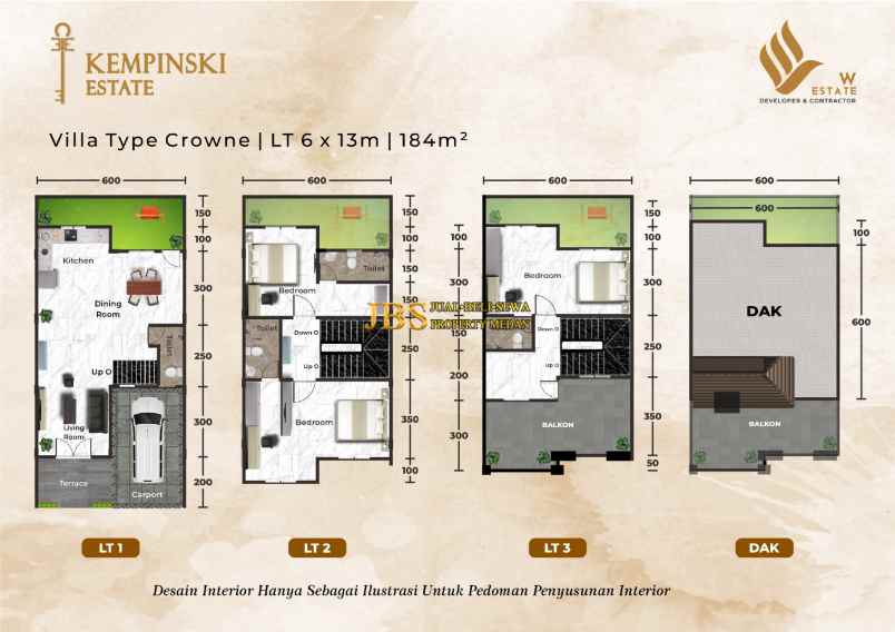 dijual villa kempinski estate jalan